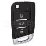 ZB15 - VW MQB Type 3Btn Smart Flip Keydiy Remote