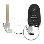 Peugeot HU83 Smart Emergency Keyblade