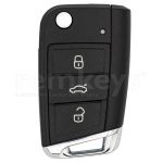 5G0959752BB Golf MK7 3Btn Megamos AES 433mhz Aftermarket - Keyless GO