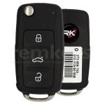 Skoda UDS 3Btn Flip ID48 433mhz OEM 3T0837202