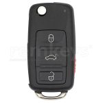 VW Touareg 3+1 Button Flip Remote Case