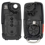 VW Touareg 3+1 Button Flip Remote Case