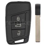 New VW Passat 3 Button MQB Smart Remote Case - Black