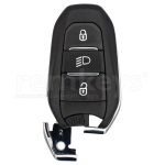 Peugeot Citroen 3 Button Head Lamp Button Smart Remote Case