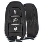 Peugeot Citroen 3 Button Head Lamp Button Smart Remote Case