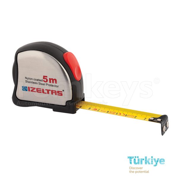 Chrom Steel Case, Measuring Tapes 5m - Izeltas