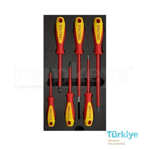 Insulated Electrician Screwdriver Set 1000V 6 Pcs - Izeltas