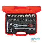 Socket Wrench Set 1/2 inch 6 Points 24 pcs - Izeltas - 1113002024