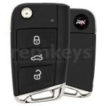 T-ROC / Tiguan 3Btn Flip NCF2161W 433MHz OEM Keyless GO - 5G6959752BL - Remkeys