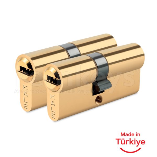 Keyed Alike Pack Of 2 Lock Cylinder 68 mm - Kale Locks - Yellow - 264  SNC