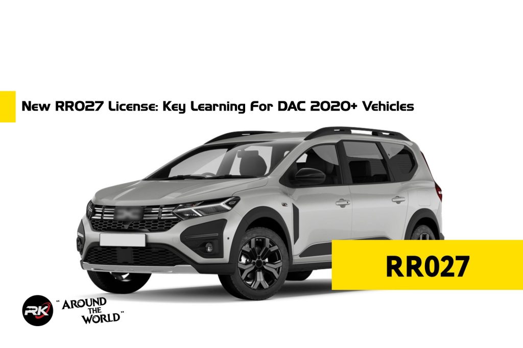 New RR027 License: Key Learning For DAC 2020+ Vehicles
