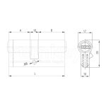 Trap System Cylinder 68 mm - Kale Locks - 164 KTB S