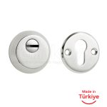 Security Escutcheon For Steel Door Lock, Chrome - Kale Locks