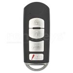 Mazda 3+1Button Smart Remote Case Type2