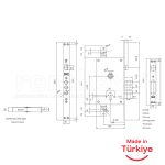 Mortise Lock For Steel Doors - Kale 352 R